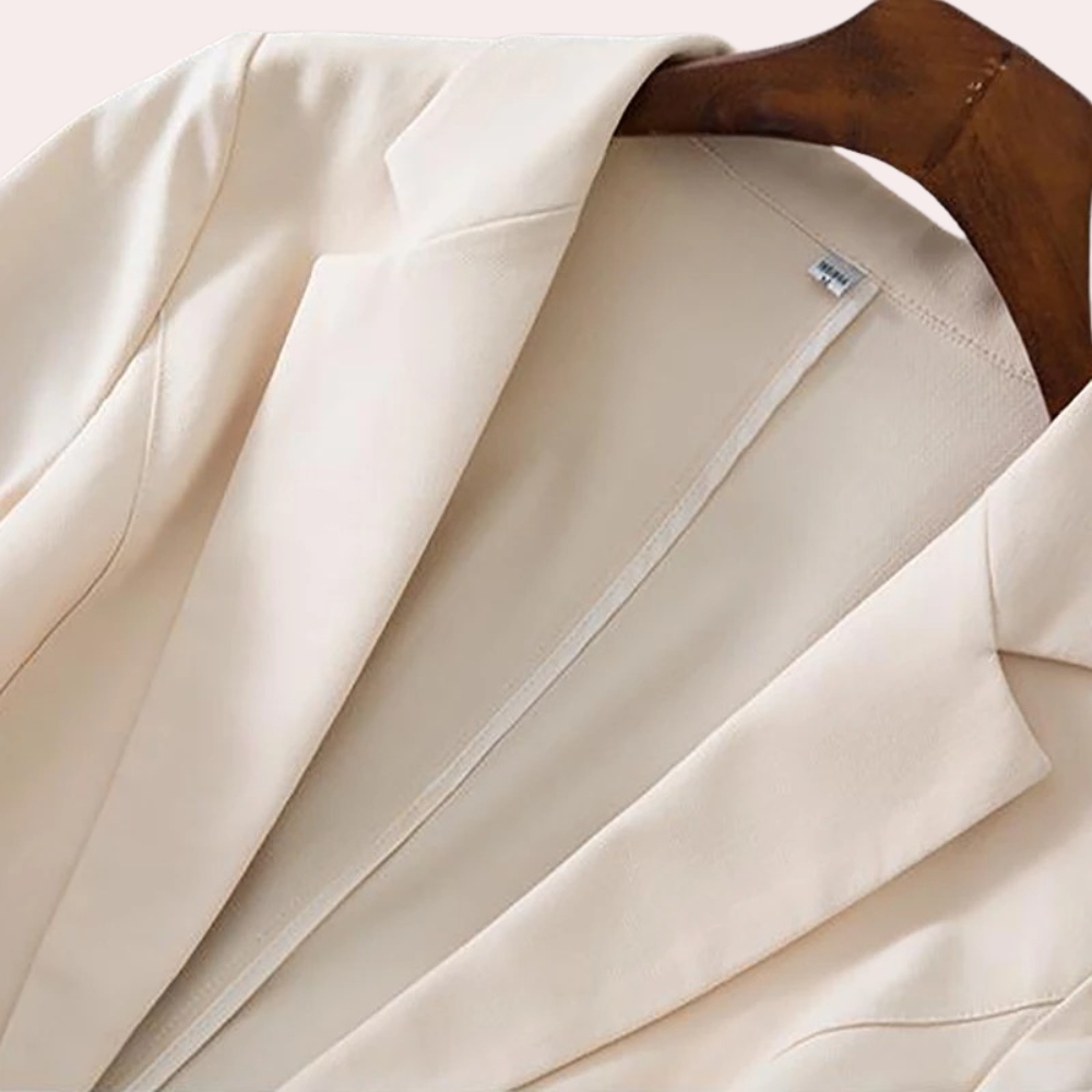 Clarke | Blazer Chic à Manches avec Mélange de Coton pour Femmes