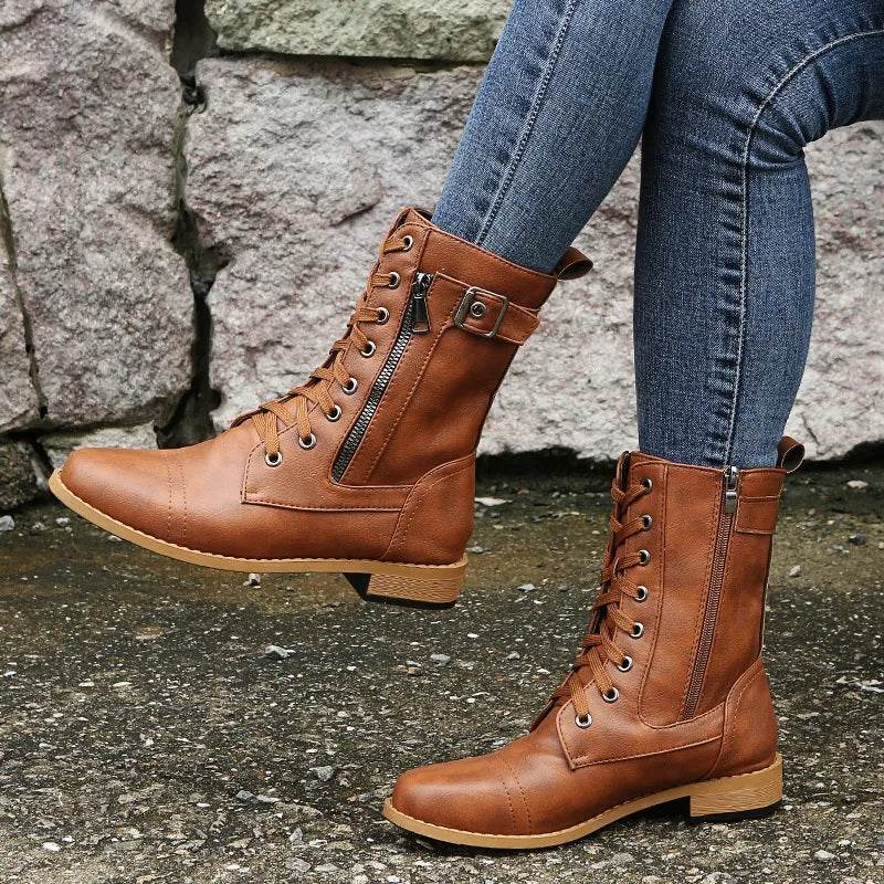 Eléandra – Bottes élégantes imperméables à talons bas | Style chic et confortable