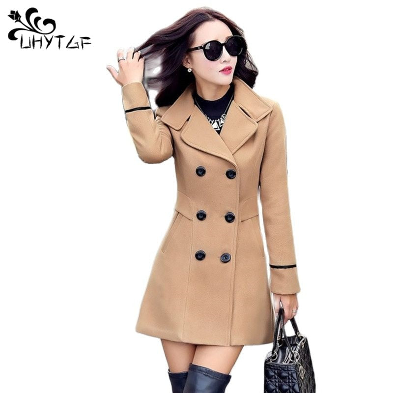 Manteau Élégant en Laine Ajusté