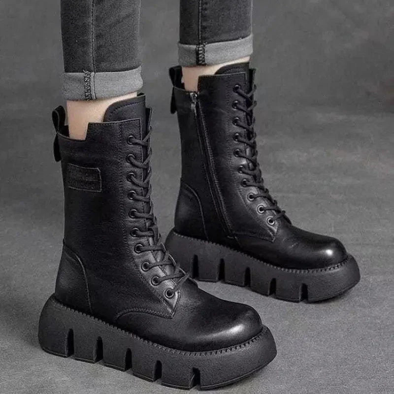Bottes en Cuir Ultra Confortables & Chaudes FEMININO Essentielle