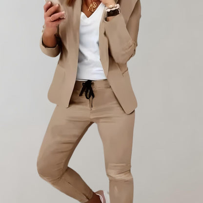 Kalea | Ensemble Blazer et Pantalon à Carreaux pour Femmes