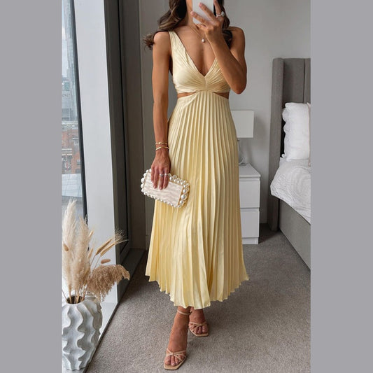Rumi | Robe de soirée en satin plissé élégante pour femmes