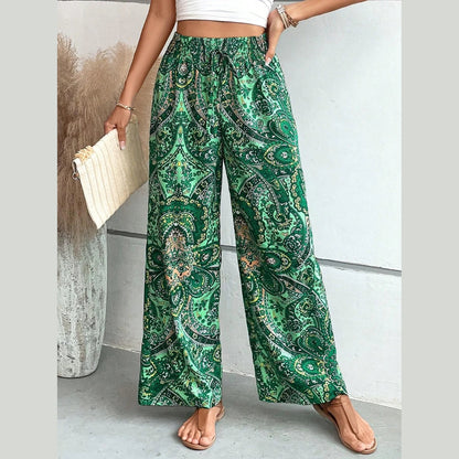 Layah | Pantalon taille haute à imprimé artistique pour femme