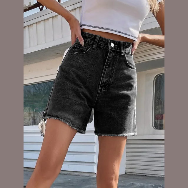 Leilah | Short en Coton Taille Haute pour Femme