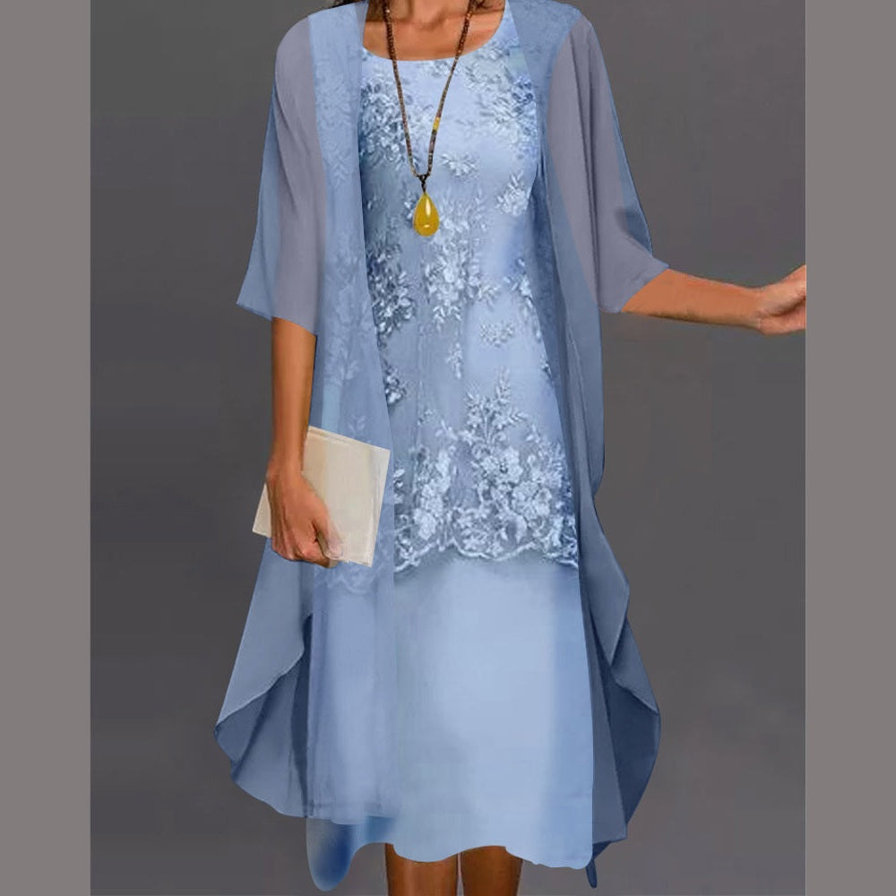 Stéphanie | Élégante robe deux pièces en chiffon