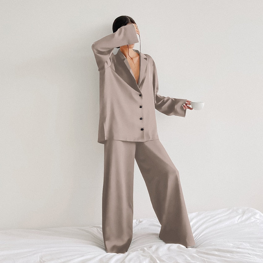 Ensemble Pyjama Soie Oversize Luxe