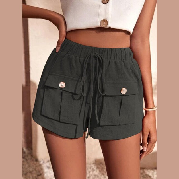 Maylin | Short Cargo Décontracté à Taille Élastique pour Femme