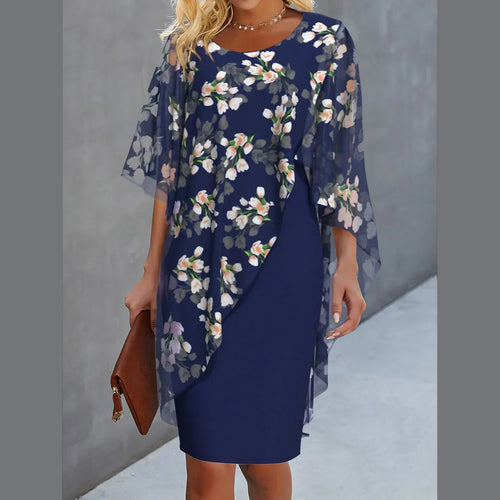 Lysiane | Robe en chiffon fleuri pour femme