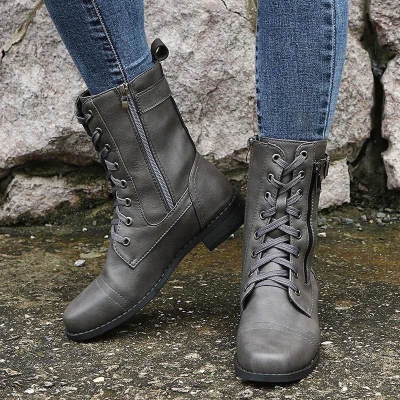 Eléandra – Bottes élégantes imperméables à talons bas | Style chic et confortable