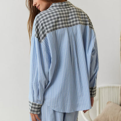 Dianna | Ensemble de détente confortable à rayures pour femmes
