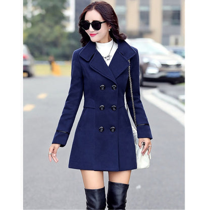 Manteau Élégant en Laine Ajusté