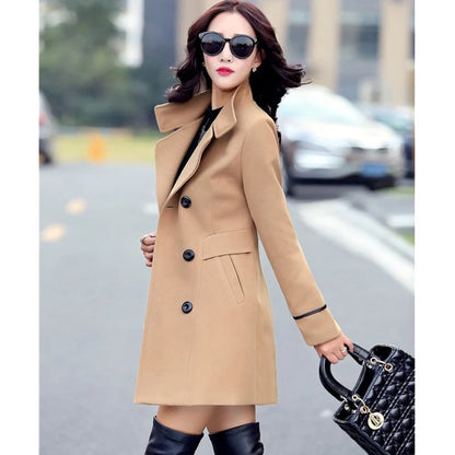 Manteau Élégant en Laine Ajusté