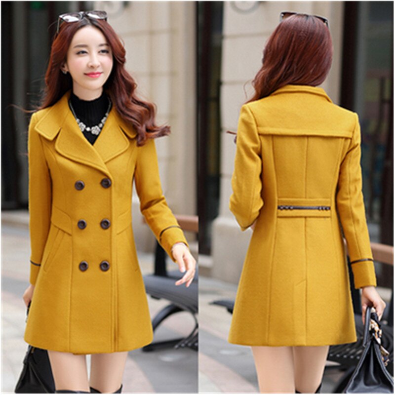 Manteau Élégant en Laine Ajusté