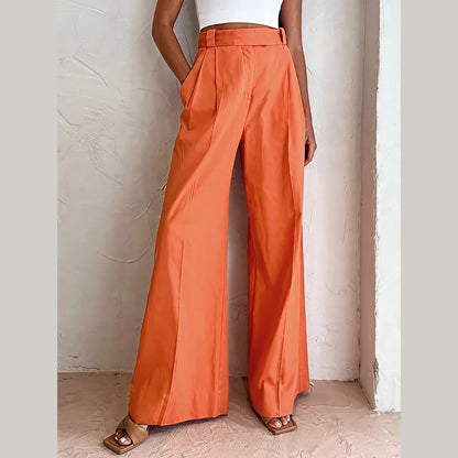 Alynna | Pantalon Taille Haute Élégant et Fluide pour Femme