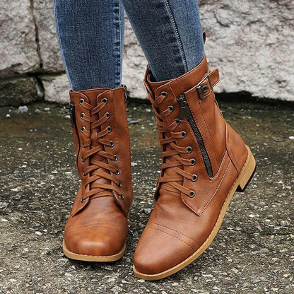 Eléandra – Bottes élégantes imperméables à talons bas | Style chic et confortable