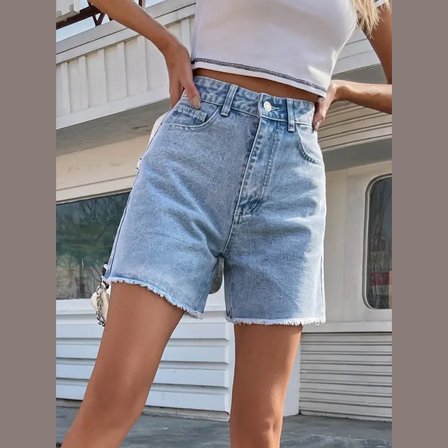 Leilah | Short en Coton Taille Haute pour Femme