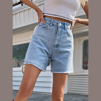 Leilah | Short en Coton Taille Haute pour Femme