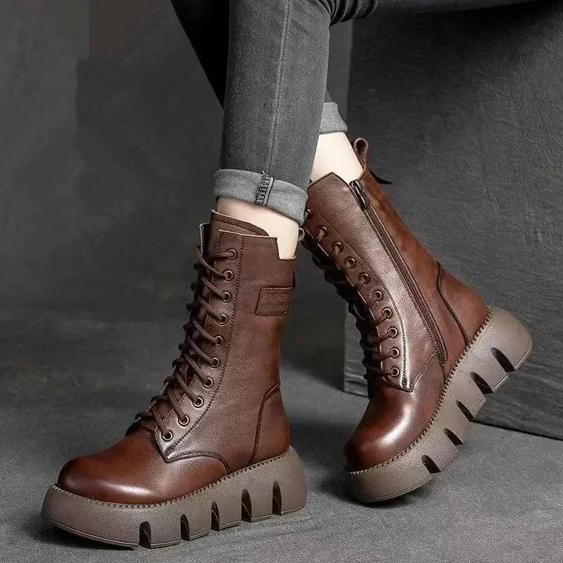 Bottes en Cuir Ultra Confortables & Chaudes FEMININO Essentielle 