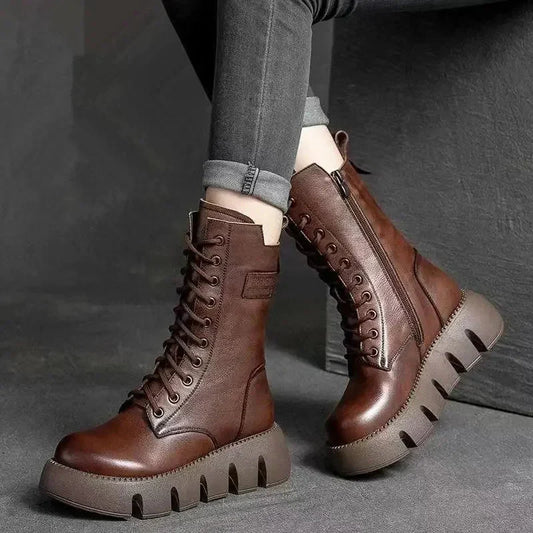 Bottes en Cuir Ultra Confortables & Chaudes FEMININO Essentielle 