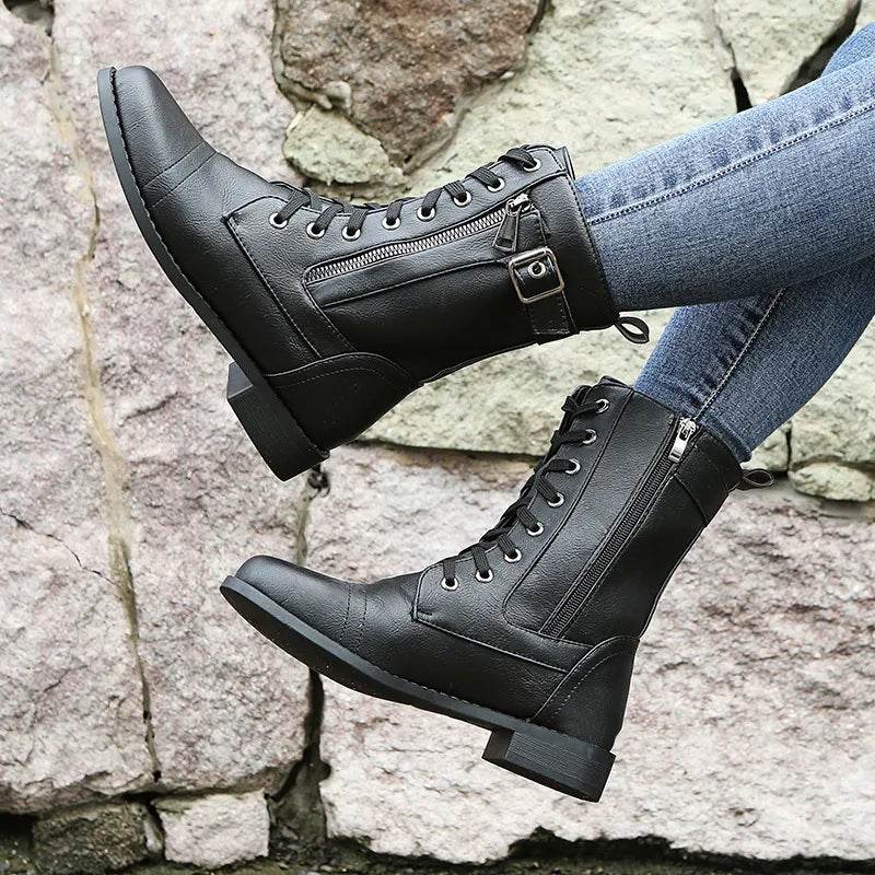 Eléandra – Bottes élégantes imperméables à talons bas | Style chic et confortable