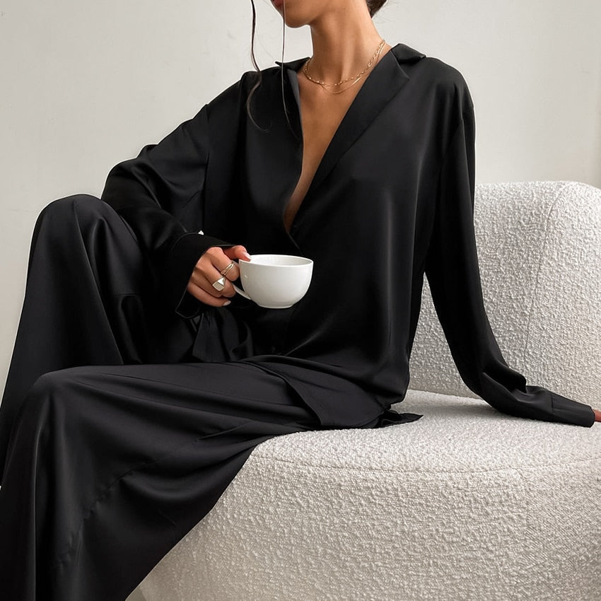 Ensemble Pyjama Soie Oversize Luxe