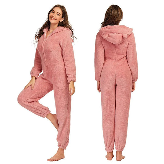 Combi Pyjama Fleece à Capuche