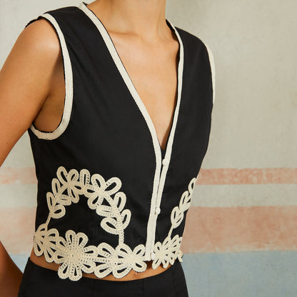 Davina | Ensemble Co-ord Élégant Brodé pour Femme