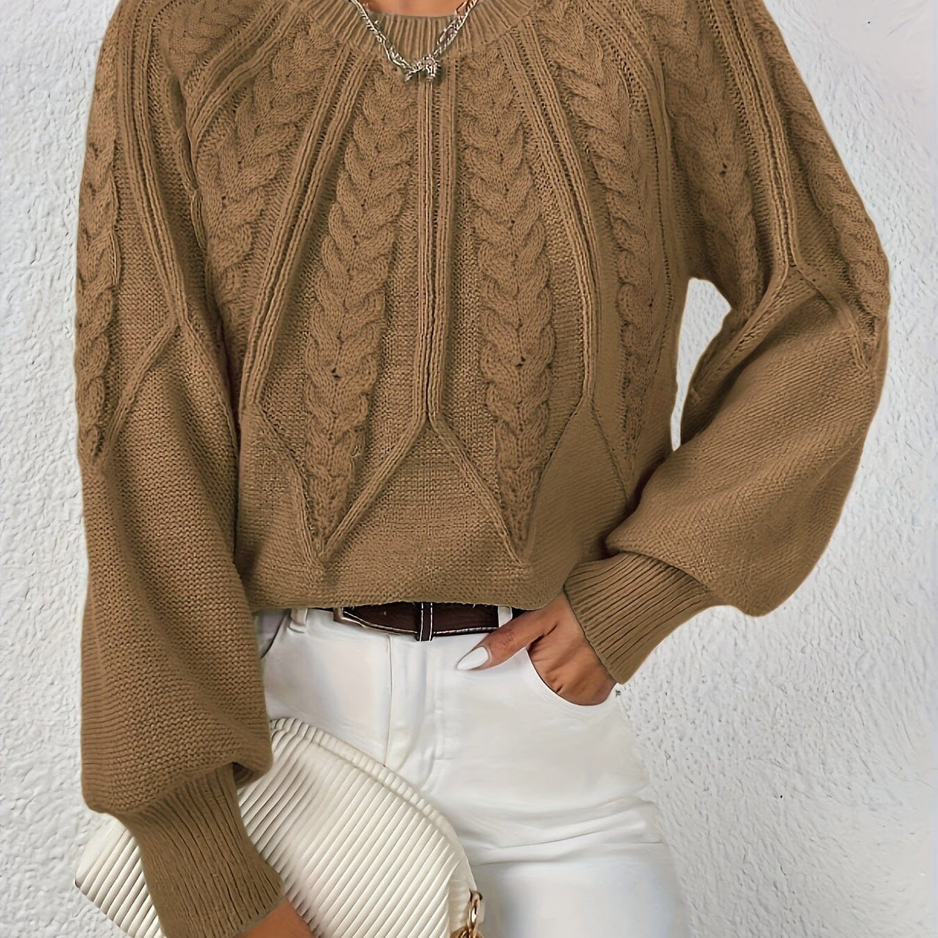 Margot | Pull chaud tricoté Essentielle Beige XS 