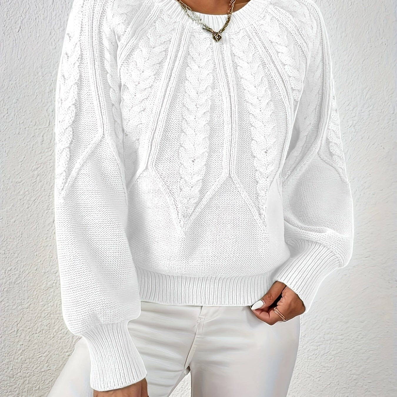 Margot | Pull chaud tricoté Essentielle Blanc XS 