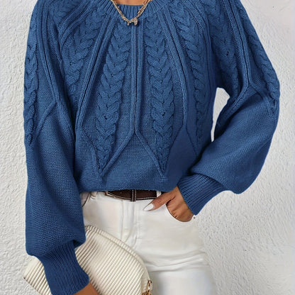 Margot | Pull chaud tricoté Essentielle Bleu XS 