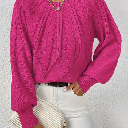 Margot | Pull chaud tricoté Essentielle Rose XS 