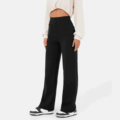 Pantalon décontracté élastique à taille haute Miss Essentielle 