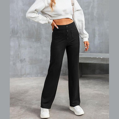 Pantalon décontracté élastique à taille haute Miss Essentielle 