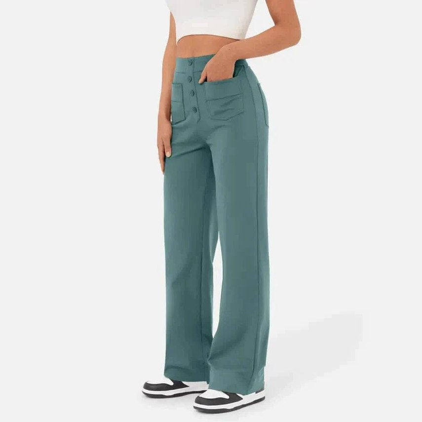 Pantalon décontracté élastique à taille haute Miss Essentielle 
