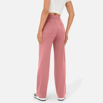 Pantalon décontracté élastique à taille haute Miss Essentielle 