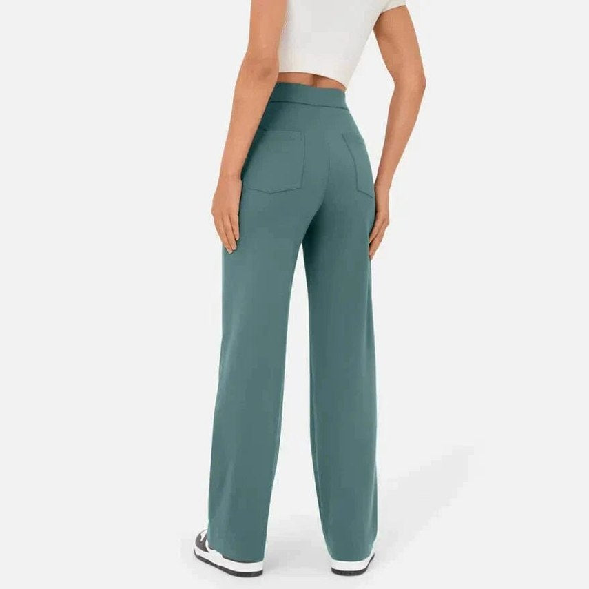 Pantalon décontracté élastique à taille haute Miss Essentielle 