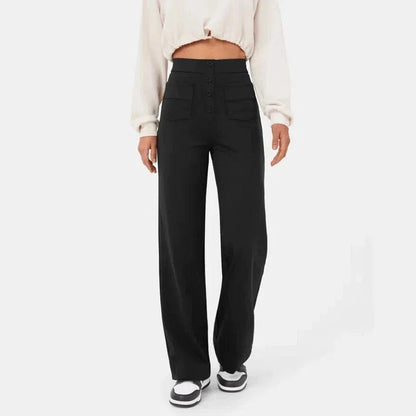 Pantalon décontracté élastique à taille haute Miss Essentielle Noir XS (34) 