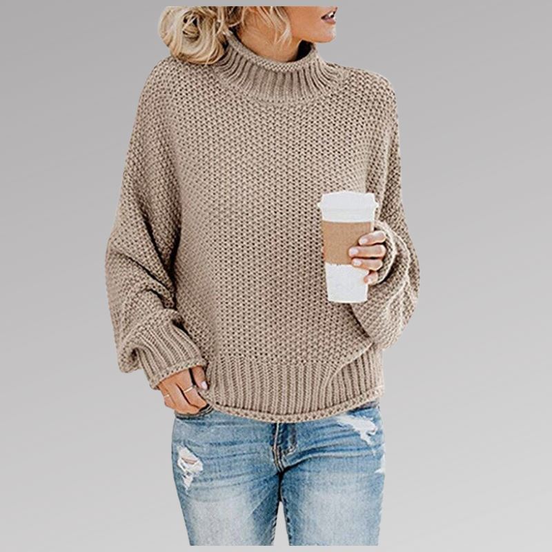 Rabea - Pull tricoté à la main Essentielle Beige S 