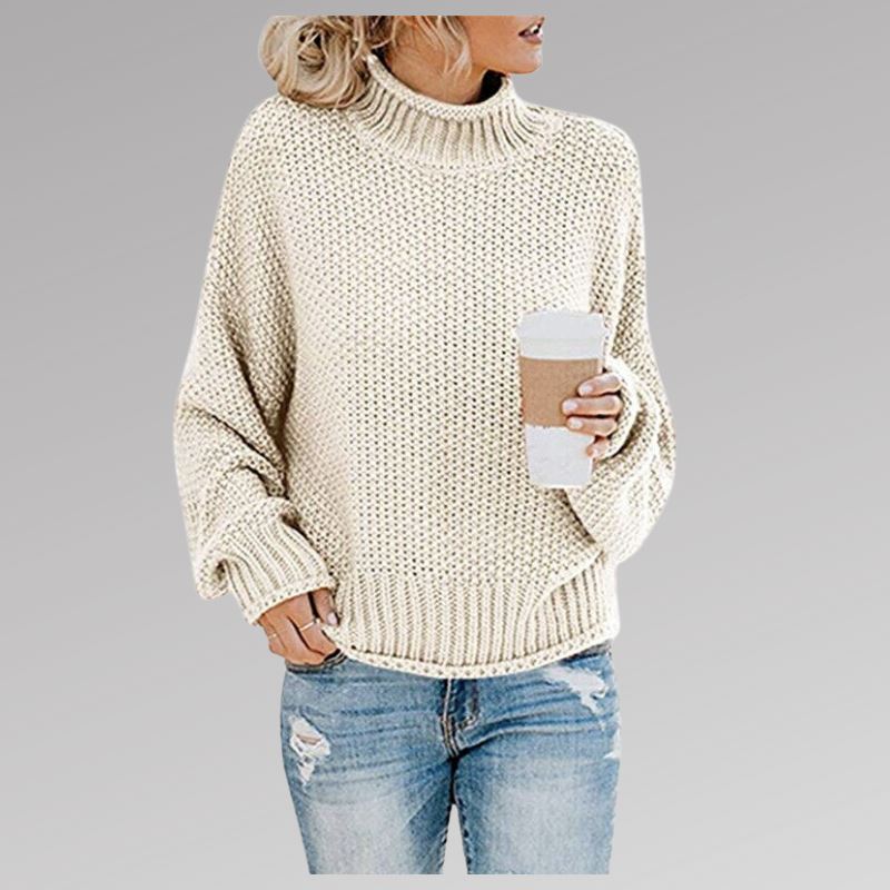 Rabea - Pull tricoté à la main Essentielle Blanc S 