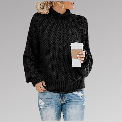 Rabea - Pull tricoté à la main Essentielle Noir S 