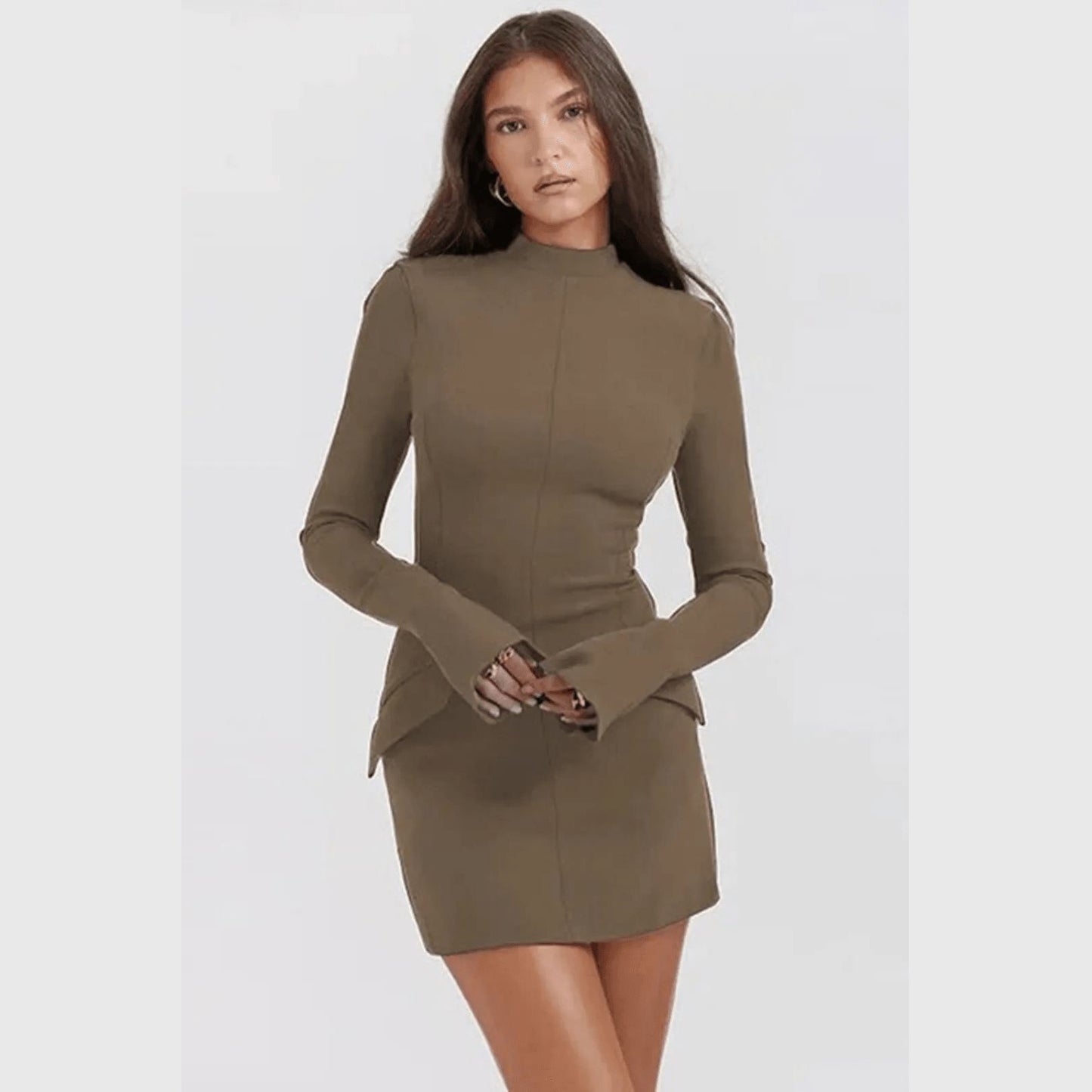 ROBE AVEC POCHE - MILY FEMININO Essentielle S Khaki 