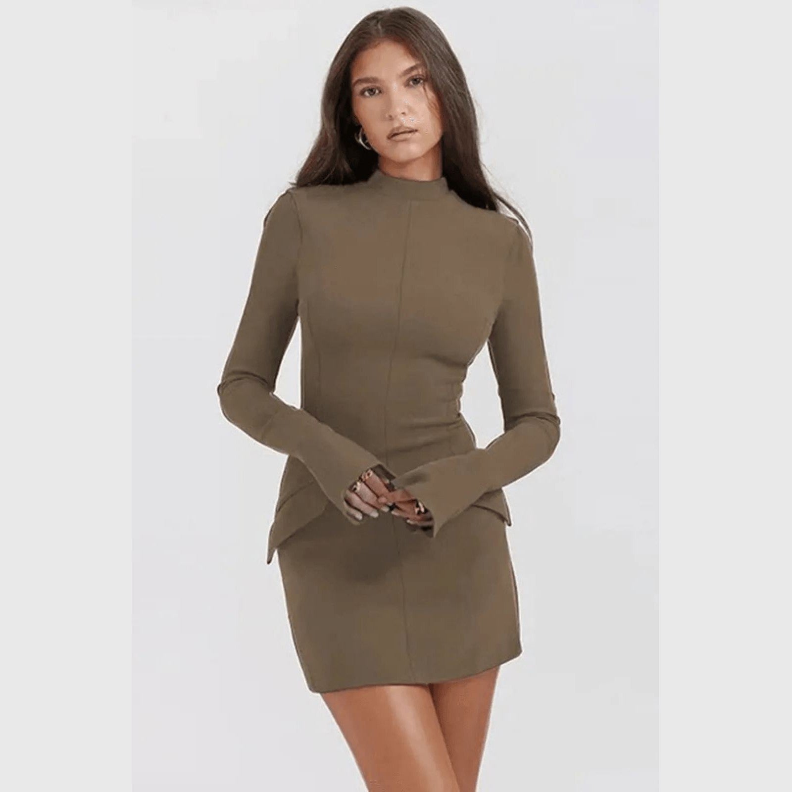 ROBE AVEC POCHE - MILY FEMININO Essentielle S Khaki 