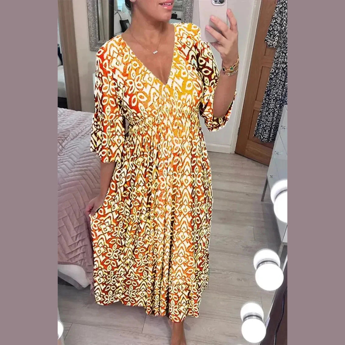 Robe Élégante Liss Essentielle Jaune S 