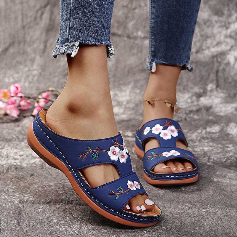 Sandales orthopédiques Lily Flowers Essentielle Bleu 35 