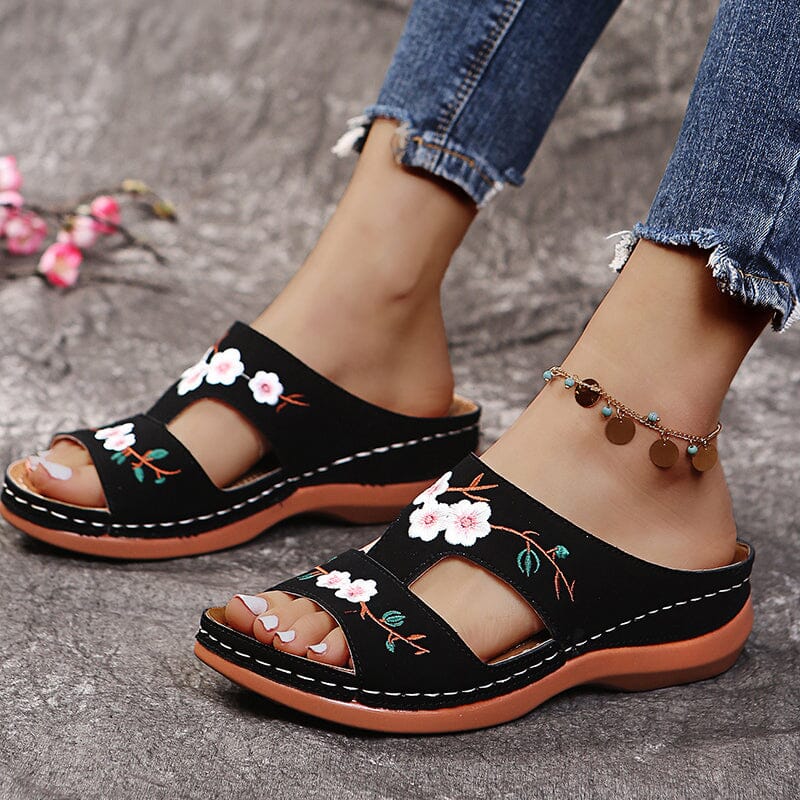 Sandales orthopédiques Lily Flowers Essentielle Noir 35 