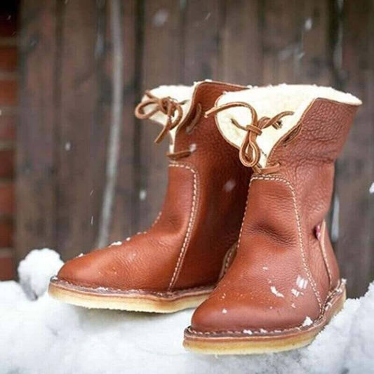 THE KONF™ | BOTTES IMPERMÉABLES EN CUIR POLAIRE AVEC DOUBLURE EN LAINE Essentielle 