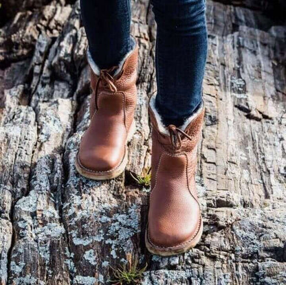 THE KONF™ | BOTTES IMPERMÉABLES EN CUIR POLAIRE AVEC DOUBLURE EN LAINE Essentielle 