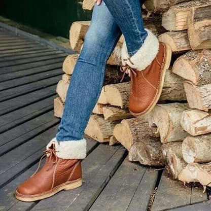 THE KONF™ | BOTTES IMPERMÉABLES EN CUIR POLAIRE AVEC DOUBLURE EN LAINE Essentielle 