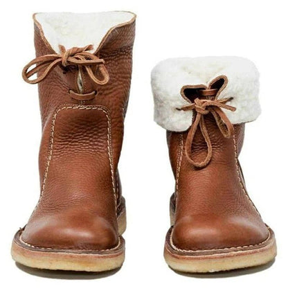 THE KONF™ | BOTTES IMPERMÉABLES EN CUIR POLAIRE AVEC DOUBLURE EN LAINE Essentielle 