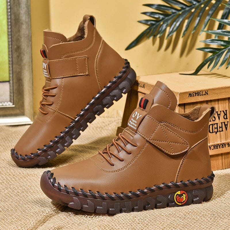 Chaussures en Cuir Ultra Confortables & Chaudes FEMININO Essentielle Marron 36 